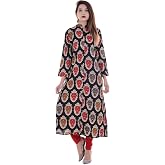 Ramkudi Indian Women's Printed Cotton Kurti Multicolor Top