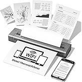 Phomemo G100 Pro Upgraded WiFi Direct Print Portable Printers Wireless for Travel,100mm/s Thermal Inkless Printer, Supports 8.5"x11"US Letter/A4/B5/A5, Compatible with iOS, Android, Windows, Mac