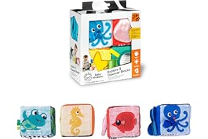 Baby Einstein Explore & Discover Soft Blocks Toys, Ages 3 Months +