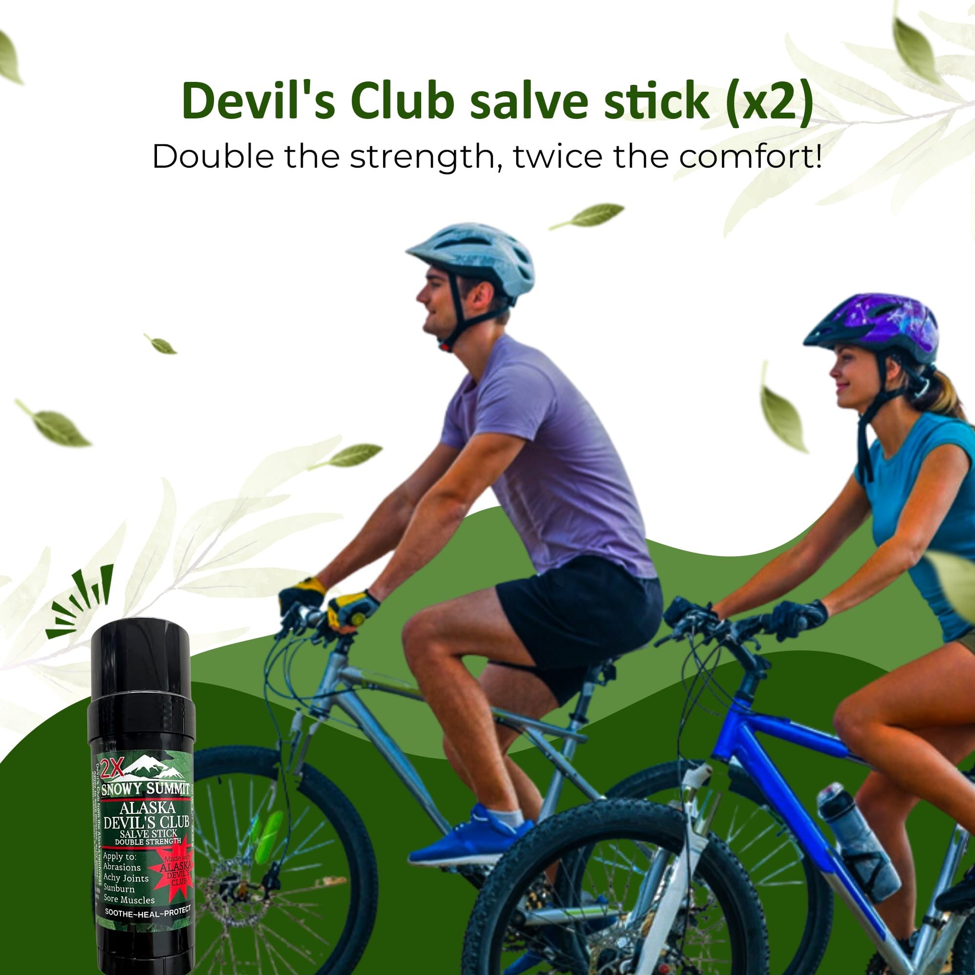 Devil's Club 2X Salve Stick - All-Natural, Handcrafted Herbal Salve for Mess-Free Application - Muscle Rub In Stick Form with Light Herbal Scent and Portable Design
