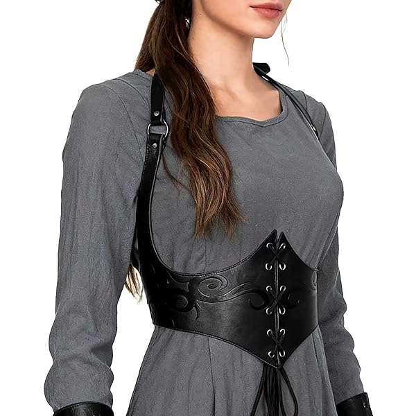 Aprceo Corset Belt for Women, Elastic Waist Lace-up Faux  display picture 3