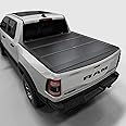 Toptiny Low Profile Hard Folding Truck Bed Tonneau Cover Fits 2019-2025 Dodge Ram 6'4" Bed (76.3")