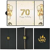 LDFDRT 70th Birthday Party Decorations Signature Guest Book Big Birthday Card Party Guest Book Signature Book Guestbook 70 Years Old Birthday Gifts Signing Card Board