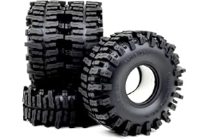 HOBBYSOUL 5.9'' Tall RC 2.2 Crawler Tires (Super Soft Sticky) T10 Mud Slingers XL 2.2'' Tire Tyre for 1/10 Scale RC Crawler U
