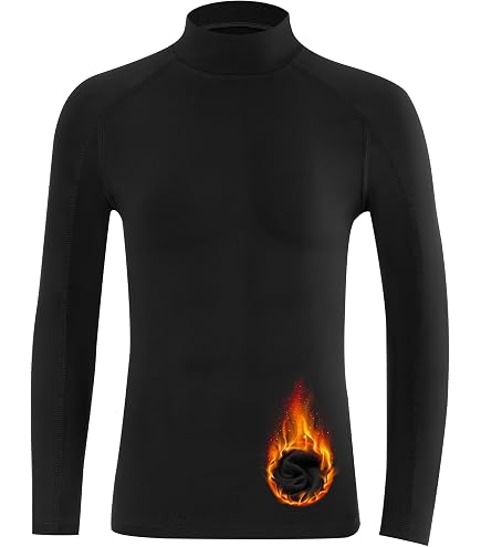 Amazon.com: Thermal Underwear Kids Mock Turtleneck Shirts