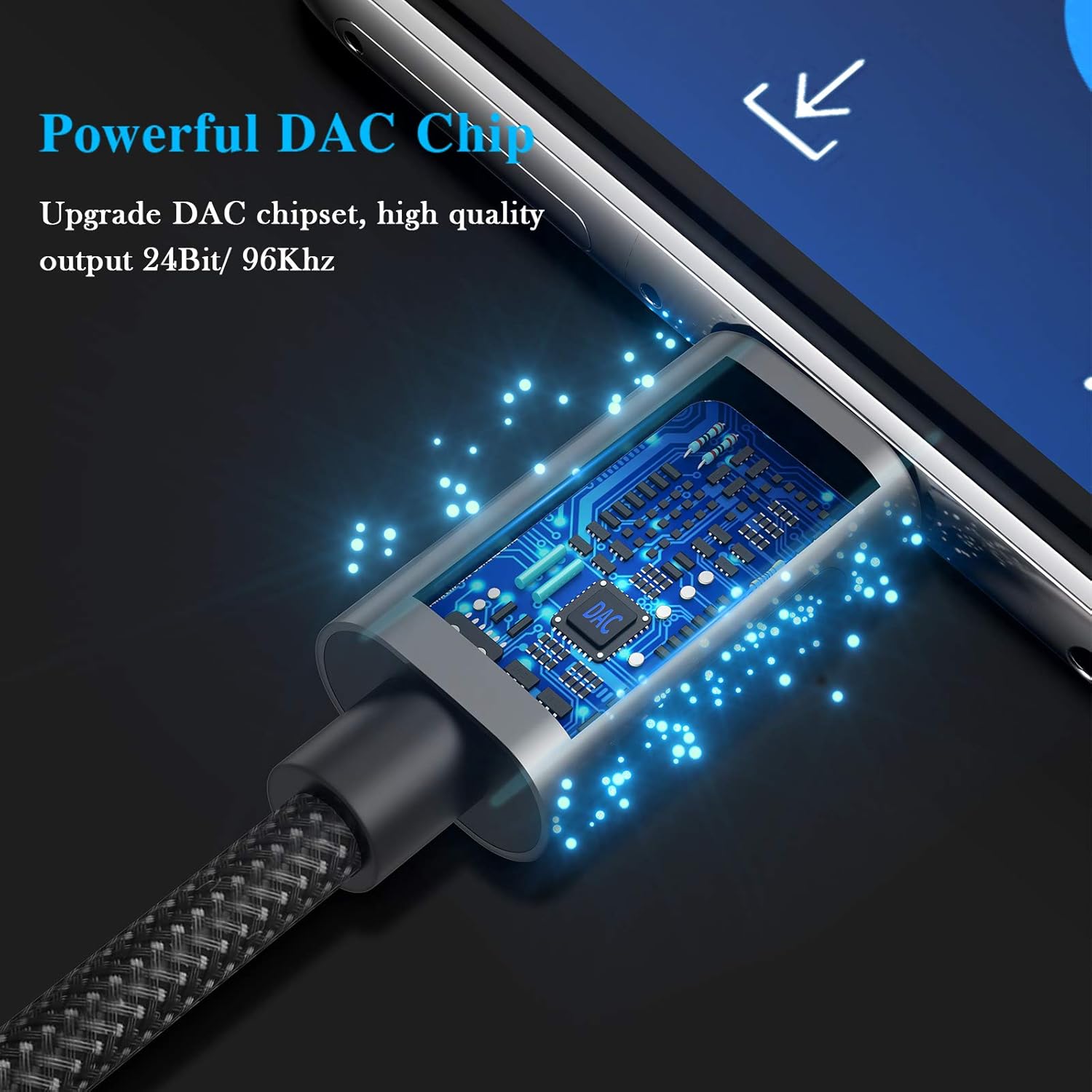 TITACUTE USB C to 3.5mm Jack Adapter, Hi Res USB C Headphone Adapter