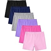 Witwot 6 Pack Baby Girls Bike Shorts Toddler Girl Cotton Dance Short Pants for Kids Solid Athletic Summer Cloth Size 18M-5T