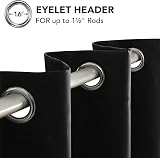 Deconovo Blackout Curtains 2 Panels 46 x 54 Inch Eyelet Thermal Bedroom Living view 7
