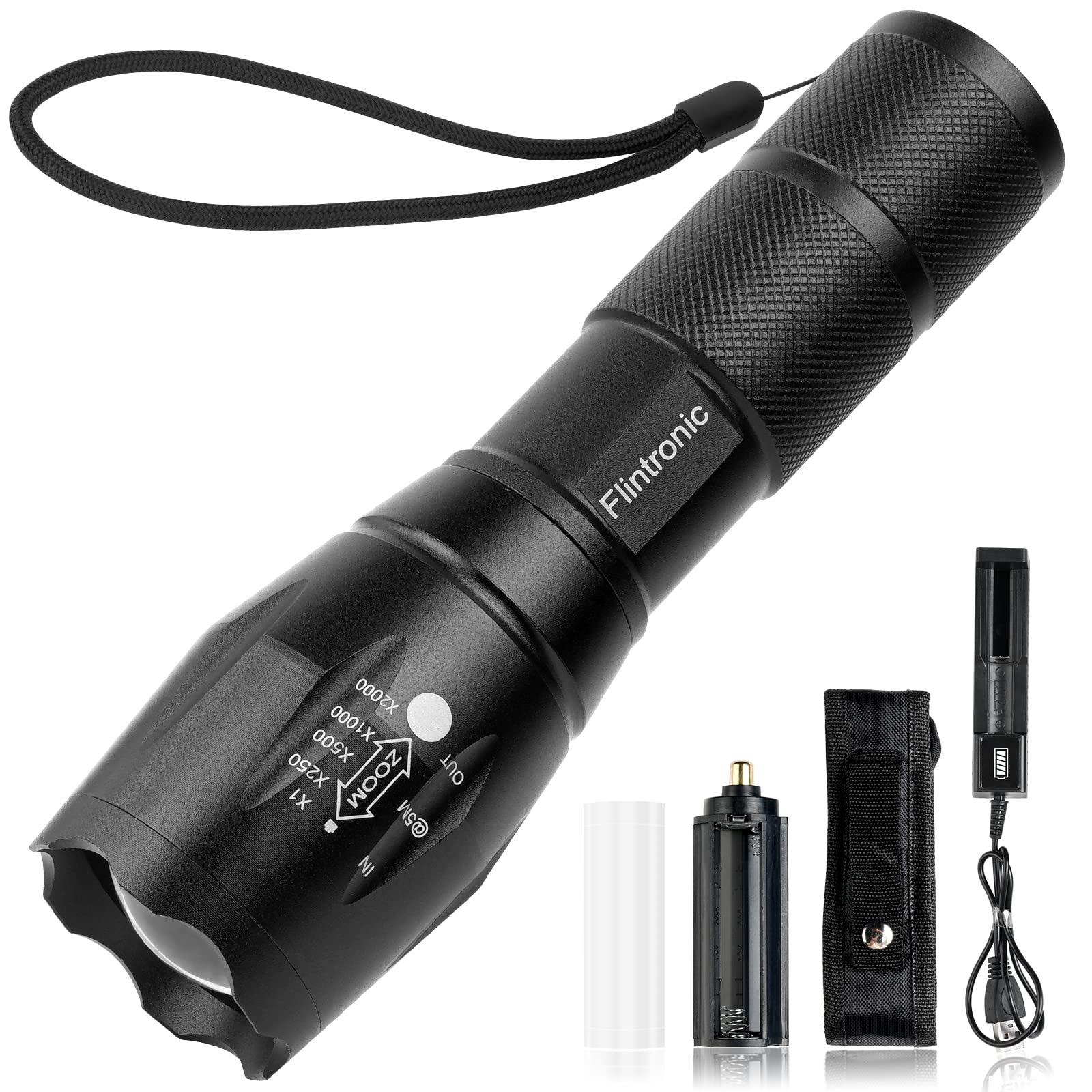 flintronic LED Torch Rechargeable