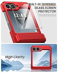 Vizvera for Samsung Galaxy Z Flip 6 Case with Hinge