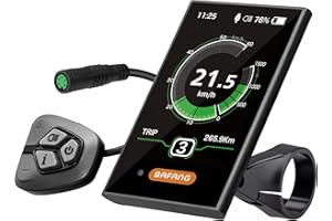 BAFANG Ebike Display DPC18 for BBS01B BBS02B BBSHD UART Version Mid Drive Motor, 0-9 Pedal Assist Levels E-Bike Computer Display