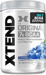 Scivation XTEND Original BCAA Powder Blue Raspberry Ice 30 Servings 7g view 1
