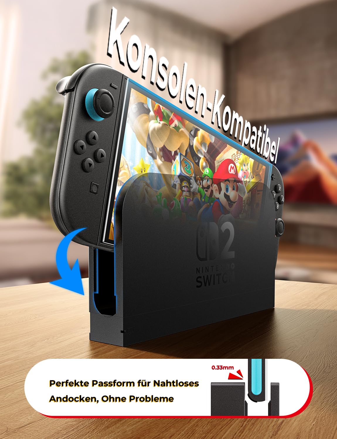 MAGIC JOHN 2 Stück für Nintendo Switch 2 Model 2025 Schutzfolie, Auto-Dust-Eliminierung, 9H Härte Folie, HD Klar, Bläschenfrei, Einfache Installation 6