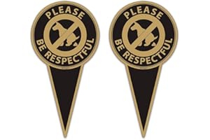 No Dog Poop Sign for Yard with Stake (2Pack) 12" x 6"Double Sided No Pooping Dog Sign-Please Be Respectful - Stop Dogs from P