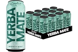 COOLER CO. YERBA MATE COOLER CO. | YERBA MATE | 12 Pack | 100% Organic Yerba Mate Caffeine | 150 mg Caffeine | 3 Organic Ingredients | Natural Ingredients | No Artificial Colors or Stimulants | Mighty Mint Flavor