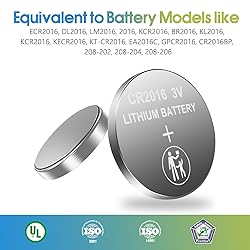 volkate CR2016 Battery, 3V Lithium Battery 15 Count