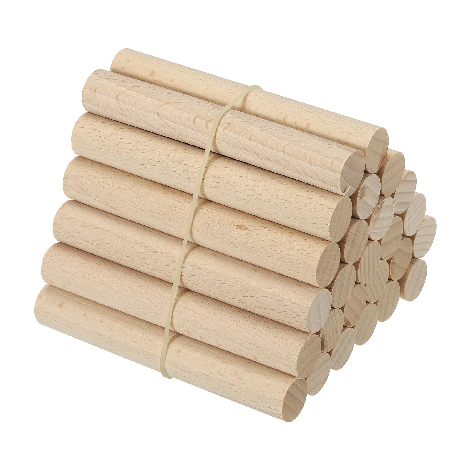 PATIKIL 5/8 x 4 Inch Dowel Rods Wood Sticks, 25 Pcs Unfinished Wooden Dowel Rods Round Dowels Hardwood Sticks for DIY Crafts and Home Decor