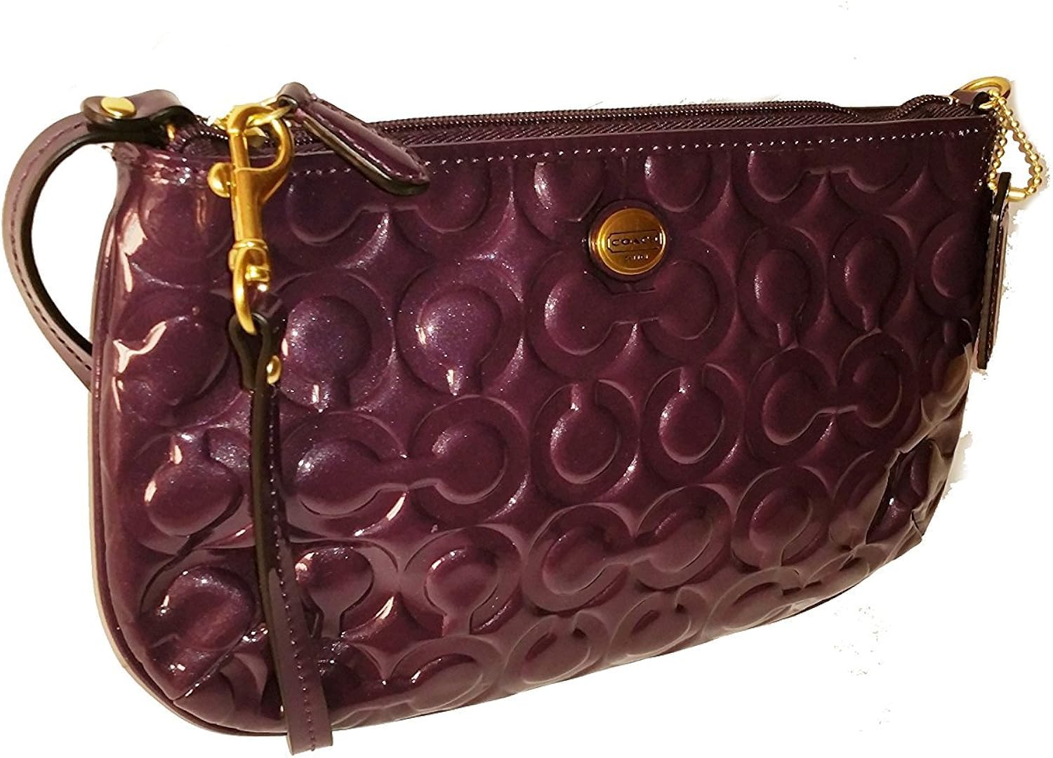 purple patent leather coach purse