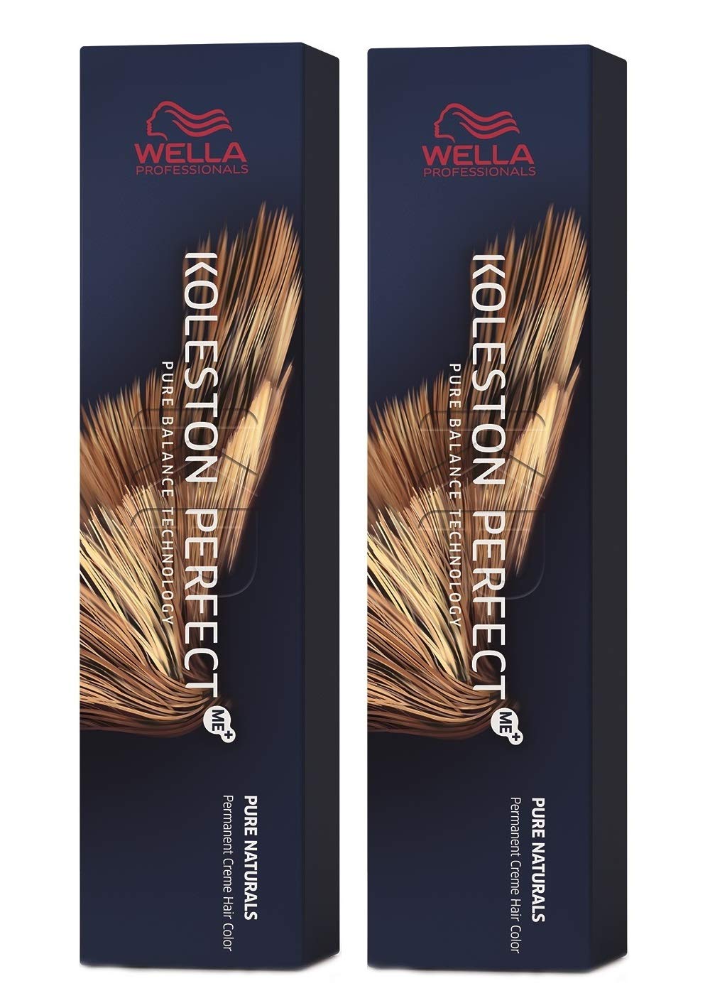 Wella Koleston Perfect ME+ KP Pure Naturals 7/0 Medium Blonde Hair Colour, Pack of 2