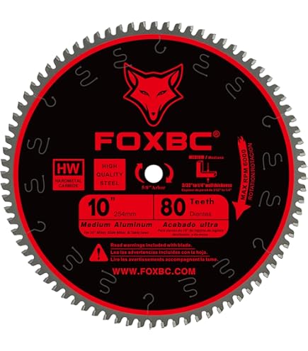 FOXBC 12 Inch Saw Blade 96-Tooth TCG for Aluminum Non-Ferrous