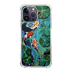 Koi Pond Art Pattern Phone Case Compatible with
