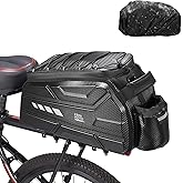 KEMIMOTO Bike Bag 11L EVA Hard Shell, Upgraded Ebike Rear Rack Bag with Waterproof Cover, Bicycle Trunk with Shoulder Strap f