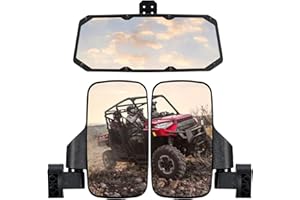 OFIG UTV Ranger Side Mirrors and UTV Center Mirror Set Compatible With 2015-2025 Polaris Ranger 500 570 900 1000 XP with Pro-