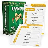 Briston Spanish Verbs Flash Cards – 75 Double-Sided Cards Featuring 150 Common Verbs with Audio Access & Grammar Guide, Language Learning Tool for Students, Homeschool & Classroom Study