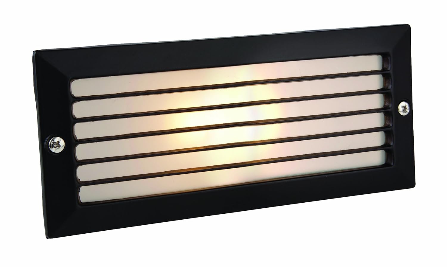 Firstlight Products Brick Light with Louvre, E27 (Edison Screw), Black