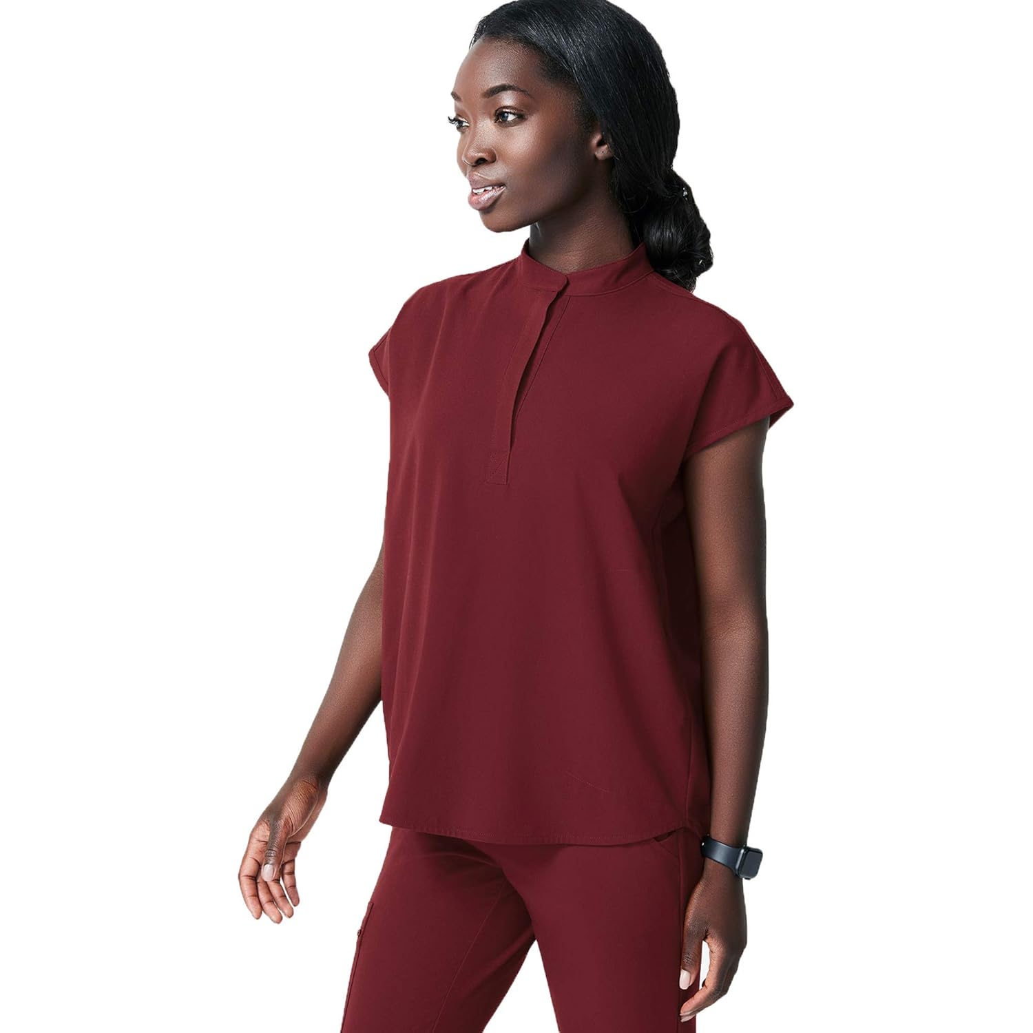 Buy Women's Rafaela Three Pocket Scrub TOP Burgundy at Amazon.in