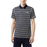 Lacoste Mens Golf Recycled Polyester Stripe Polo Shirt