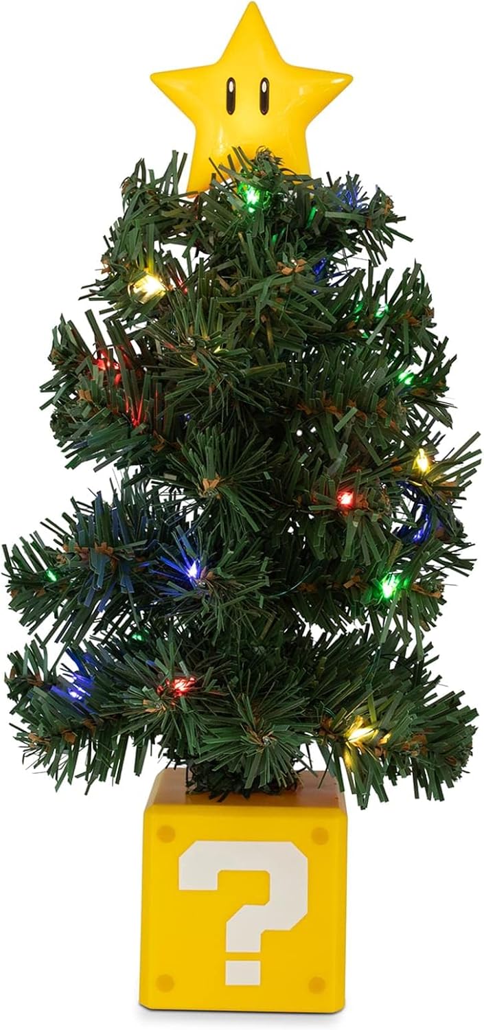 Tree Toppers - Super Mario Bros. Super Star LED USB-Powered Light-Up Desktop Holiday Tree