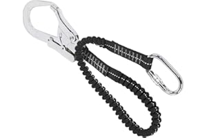 Working Aloft Single Steel Large Hook Elastic String Anti‑falling Safety Rope Wireman Safety Belt Harness Fall-Arrest Strap