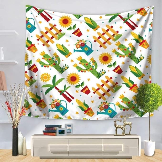 kjbfkghj Planta de Dibujos Animados Hojas Flor n Estilo Hippie Moda