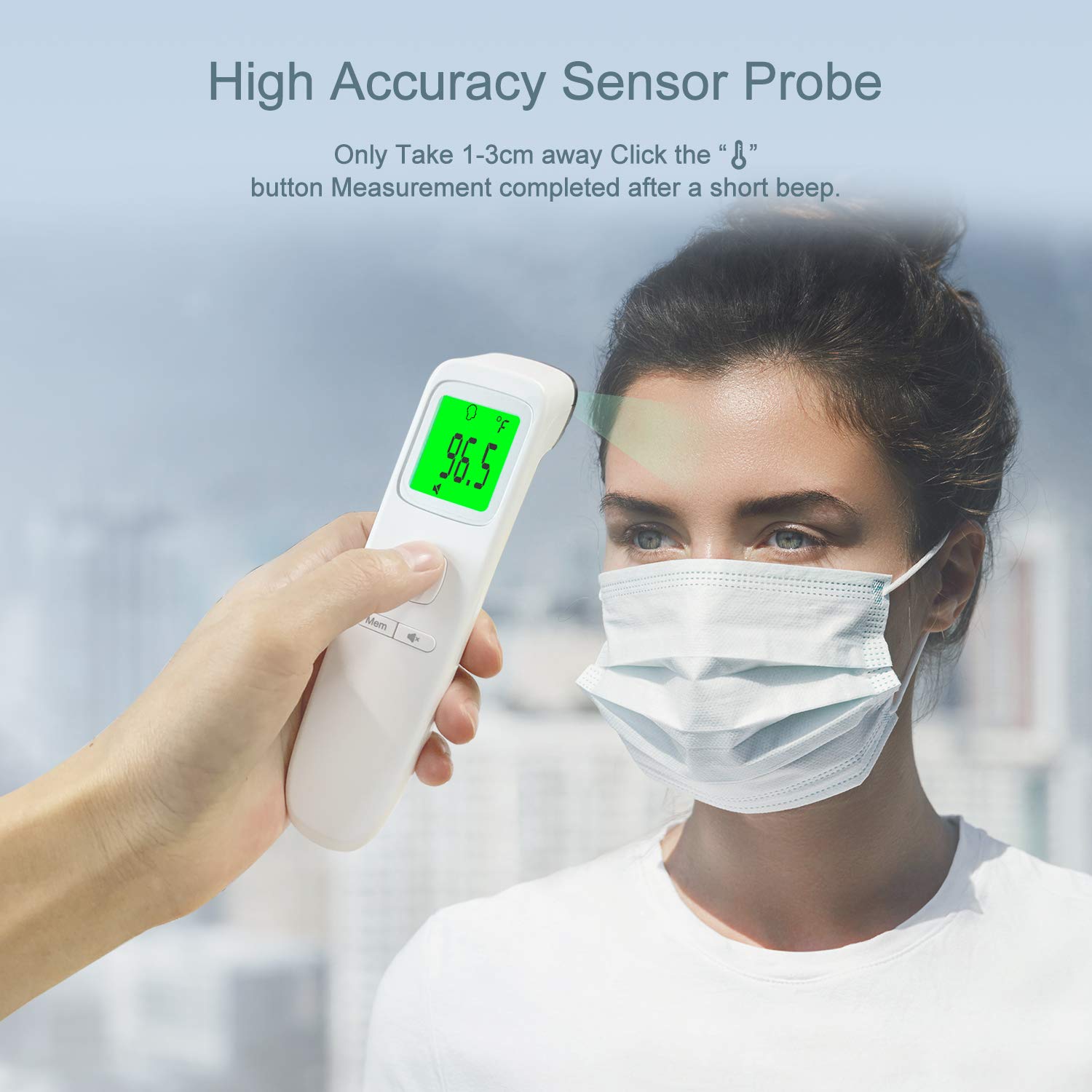 XDX Thermometer for Adults Forehead, No Touch Thermometer with Fever Alarm and Memory Ideal for Babies, Kids, Adults, Indoor Outdoor Medical Use: Industrial & Scientific