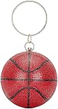 QZUnique Basketball Crossbody Purse Rhinestones