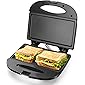 Aigostar Sandwich Maker with Non-stick Deep Grid Surface for Egg, Ham, Steaks Compact Electric Grill Black, Roy