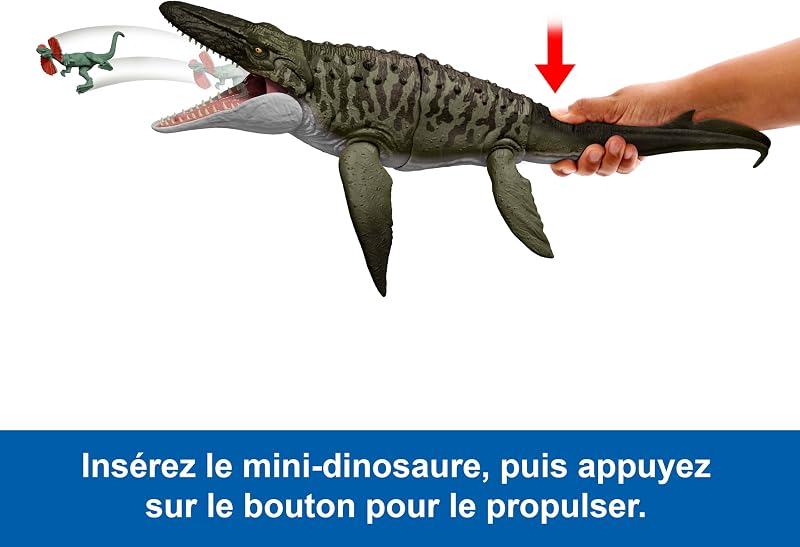 Jurassic World Mosasaurus à mâchoires puissantes et Mini Dinosaure