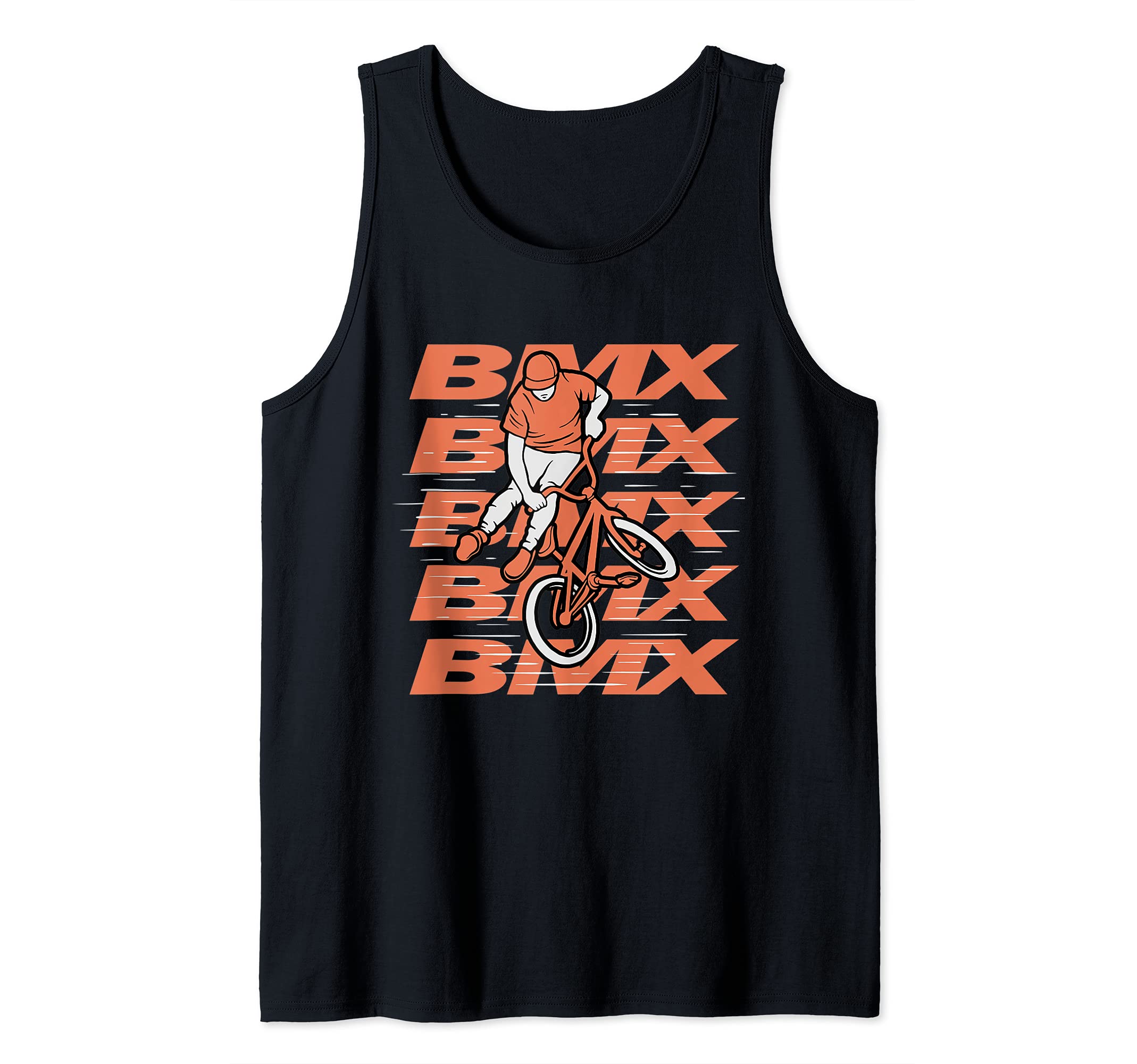 BMX Boy Rider Stunt Halfpipe Freestyle Jumping Bicycle Tank Top