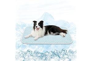 MICROCOSMOS Pet Cooling Mat & Sleeping Pad- Breathable Bubble Surface, EZ Clean. Keep Cooling for Pets, Kids and Adults in Summer.(BlueWhite, 40" x 28")