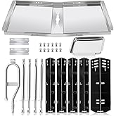 Grease Tray Replacement Parts for Dyna Glo DGH474CRP, DGH450CRP, DGH485CRP, DGH483CRP Grills, 24"-30" Adjustable Drip Pan Tray, Heat Plate and Burners for Dyna-glo Grill Replacement Parts 5 Burner