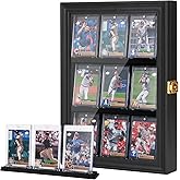 Baseball Card Display Case,Sports Card Display Frame,Sturdy Lockable Acrylic Display Case with 98% UV Protection Clear View for Baseball Basketball Trading Cards