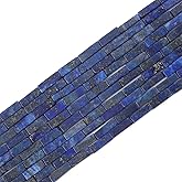 BEADIA Natural Lapis Lazuli Tube Beads Rectangle 4x13mm 40cm/Strand Stone Beads for Jewelry Making