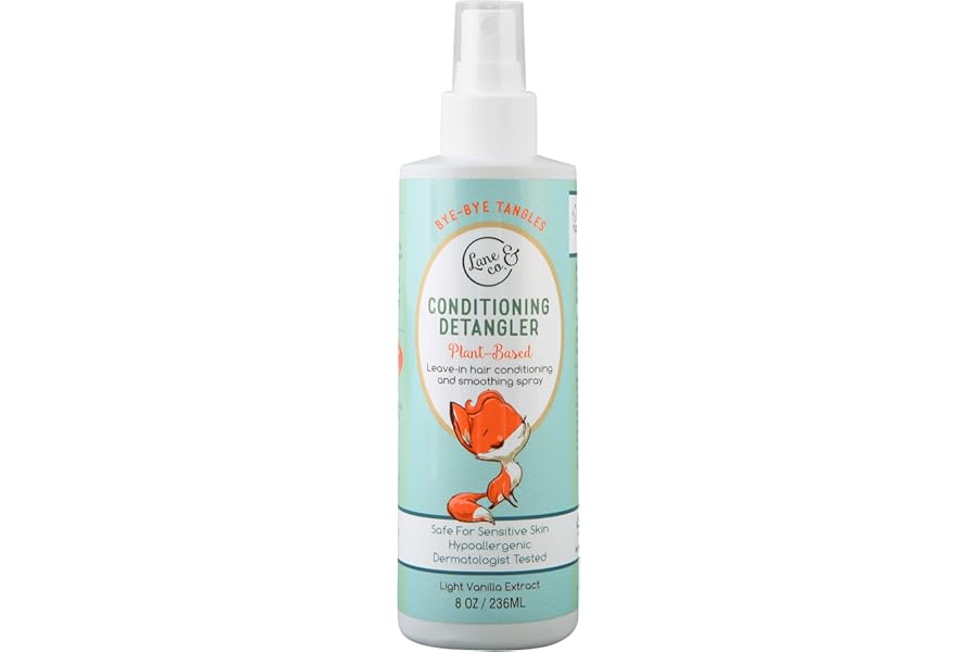 LANE & CO. Conditioning Detangler Spray for Kids & Babies – Leave In Conditioner Spray for Smoothing, Detangling – Vegan, Plant-Based, Child-Safe Formula – Natural Baby Hair Products – 8-oz. Bottle