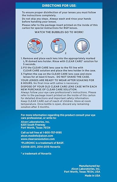 CLEAR CARE CLEANING SOLUTION WITH LENS CASE, TWIN PACK, 12 FL OZ (PACK OF 2)