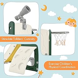 Virubi 5 in 1 Toddler Slide Playset, Climbing Toys