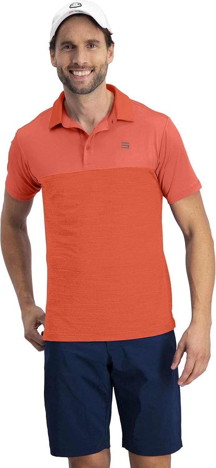 Three Sixty Six Quick Dry Golf Shirts for Men - Moisture Wicking Short-Sleeve Casual Polo Shirt : Clothing