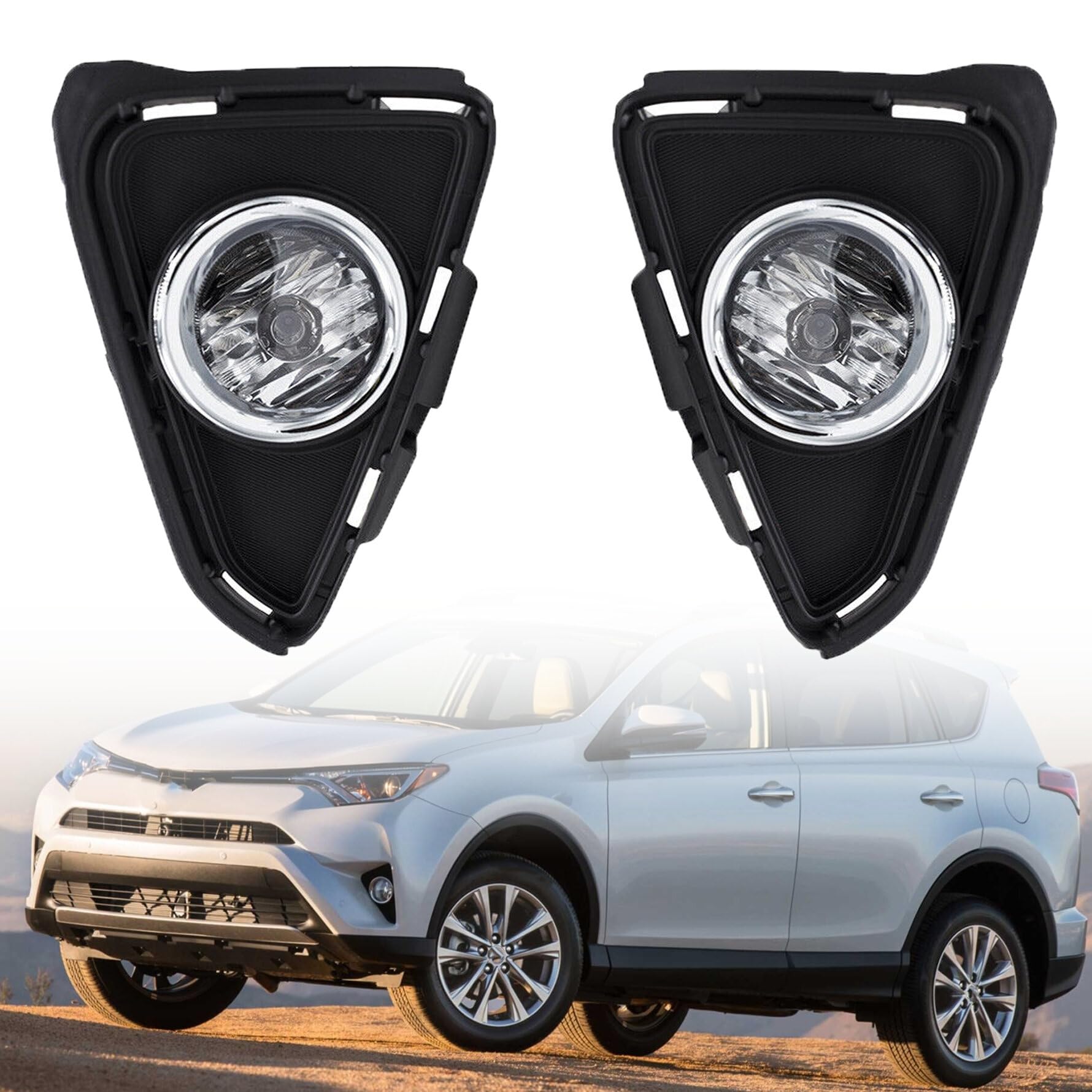Photo 1 of munirater 1 Pair LH & RH Fog Light Assembly Replacement for RAV 4 2016-2018 Left and Right Side