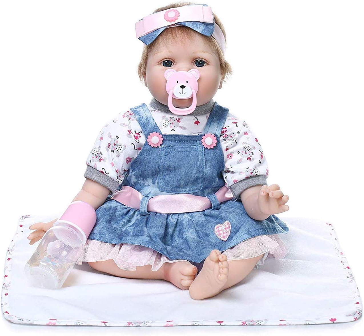 Prezzo LULU 55cm Simulazione Neonata Reborn Baby Oft Silicone Realistica Neonati Bambole Giocattoli per Bambine Bambini Ragazza Regalo di Compleanno Cosplay Offerte