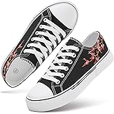 hash bubbie White Sneakers for Women Low Top Canvas Shoes Womens Canvas Sneakers Women's Fashion Sneakers Slip on Casual Tennis Shoes